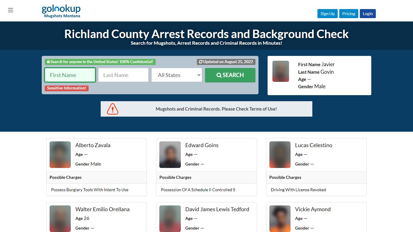 Richland County Mugshots, Richland County Arrest Records