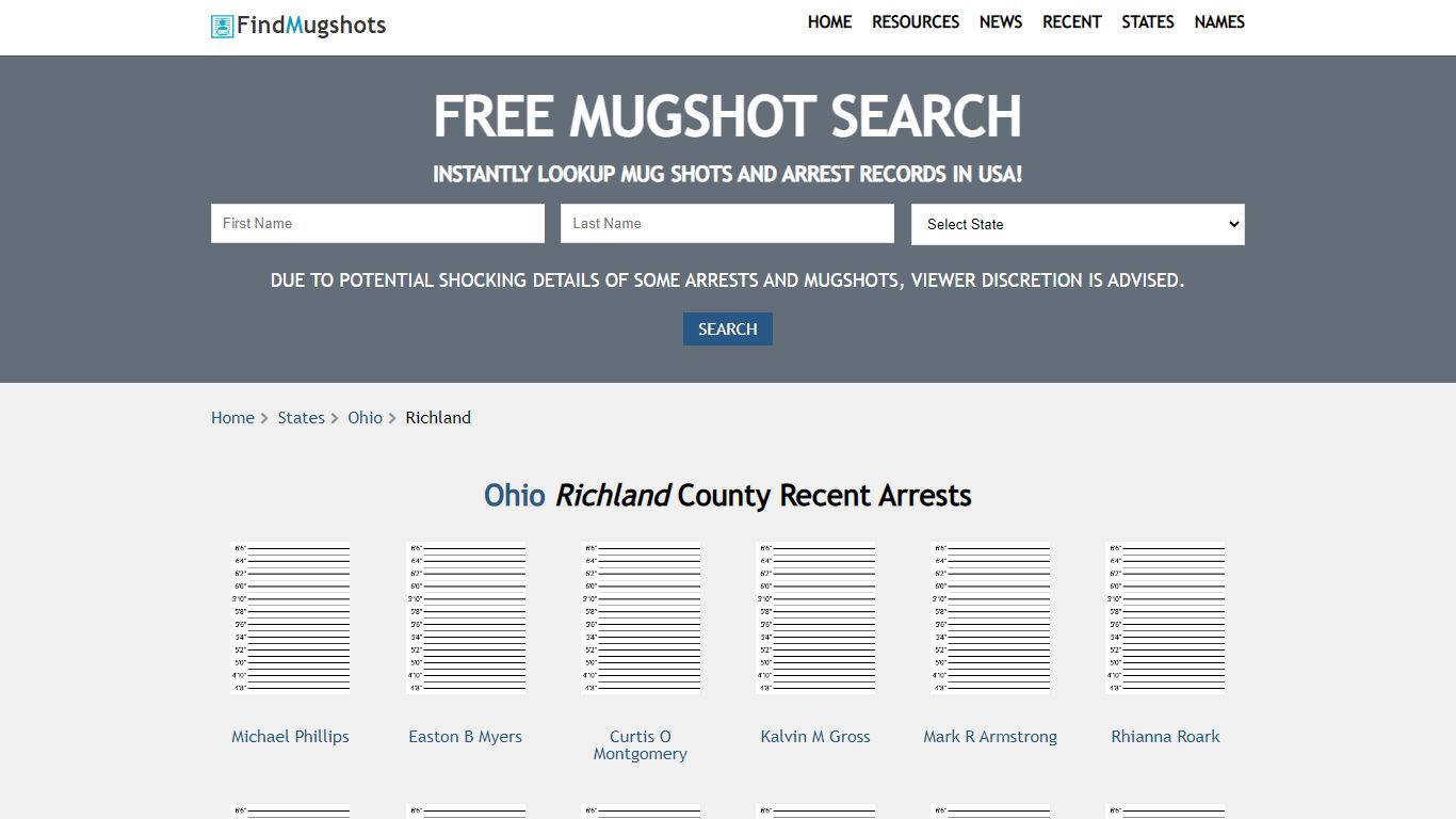 Find Richland Ohio Mugshots - Find Mugshots